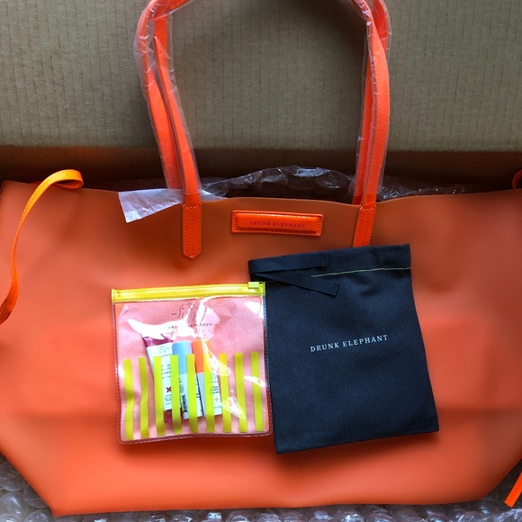 Drunk Elephant Bags Drunk Elephant Sephora Beauty Insider Neon Tote Poshmark